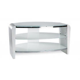 Alphason FRN800 Francium 800 | 3 Shelf TV Stand in White Supports/Arctic White Glass