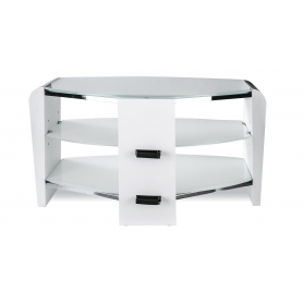 Alphason FRN800 Francium 800 | 3 Shelf TV Stand in White Supports/Arctic White Glass - 4