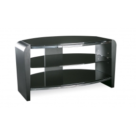 Alphason FRN800 Francium 800 | 3 Shelf TV Stand in Black Supports/Black Glass
