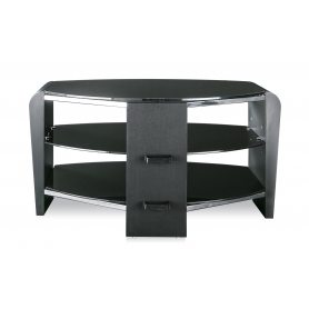 Alphason FRN800 Francium 800 | 3 Shelf TV Stand in Black Supports/Black Glass - 2