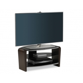 Alphason FRN800 Francium 800 | 3 Shelf TV Stand in Walnut Supports/Black Glass - 4