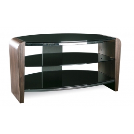 Alphason FRN800 Francium 800 | 3 Shelf TV Stand in Walnut Supports/Black Glass