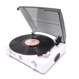 GPO Stylo II Vinyl Stereo Record Player - White - 1