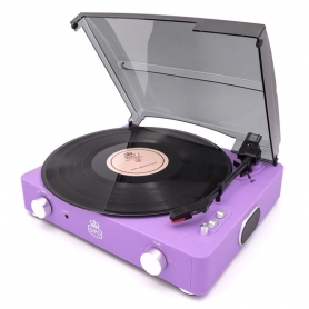 GPO Stylo II Vinyl Stereo Record Player - Lilac - 1