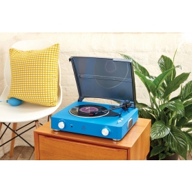 GPO Stylo II Vinyl Stereo Record Player - Blue - 2