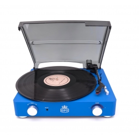 GPO Stylo II Vinyl Stereo Record Player - Blue