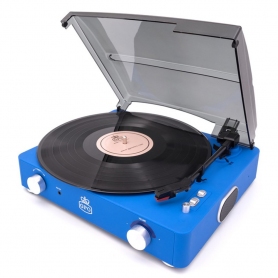 GPO Stylo II Vinyl Stereo Record Player - Blue - 1