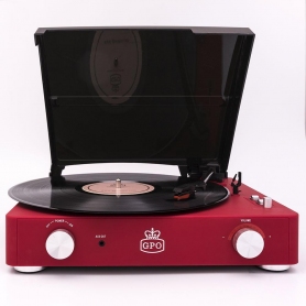 GPO Stylo II Vinyl Stereo Record Player - Red